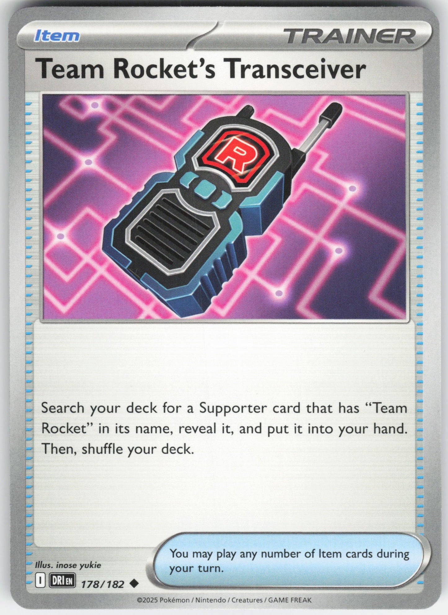 Team Rocket's Transceiver Uncommon SV10: Destined Rivals 178/182 NM