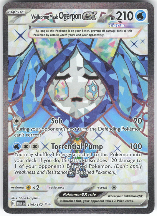 Wellspring Mask Ogerpon ex - Ultra Rare SV06: Twilight Masquerade 194/167 NM