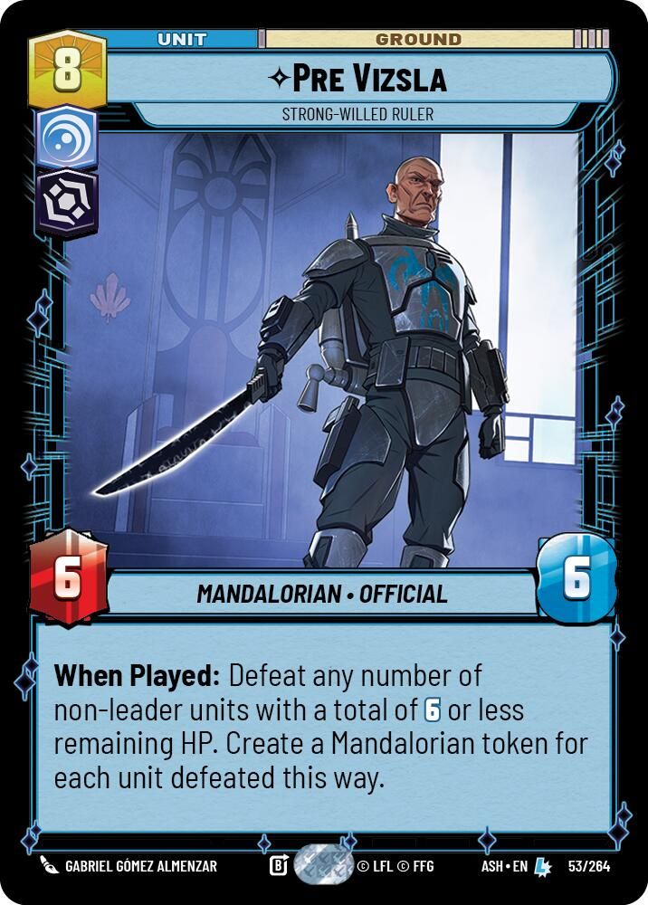 Pre Vizsla - Strong-Willed Ruler 53/264 Legendary Ashes of the Empire NM/M