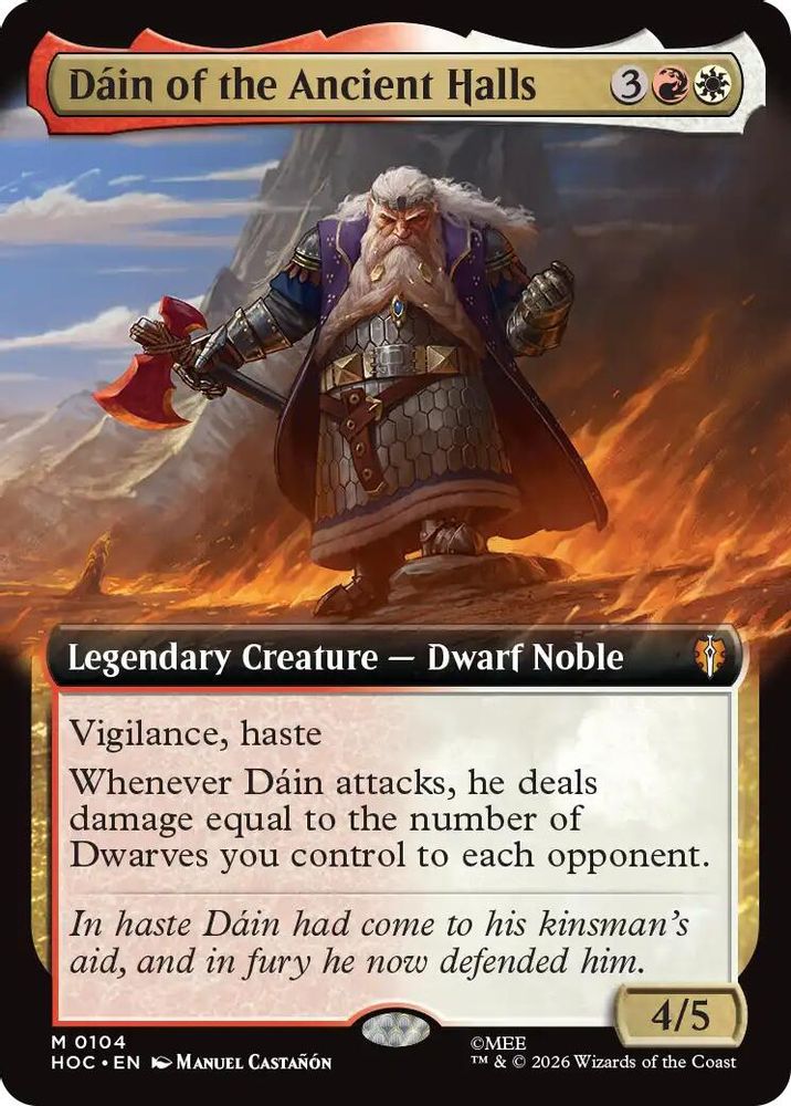 Dain of the Ancient Halls (Extended Art) 104 The Hobbit: Eternal-Legal NM/M