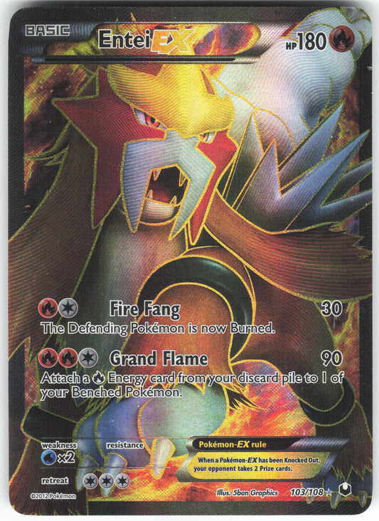 Entei EX (103 Full Art) Ultra Rare Dark Explorers 103/108 HP