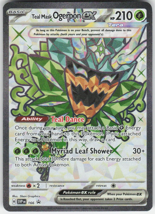 Teal Mask Ogerpon ex - Ultra Rare SV: Scarlet & Violet Promo Cards 166 NM