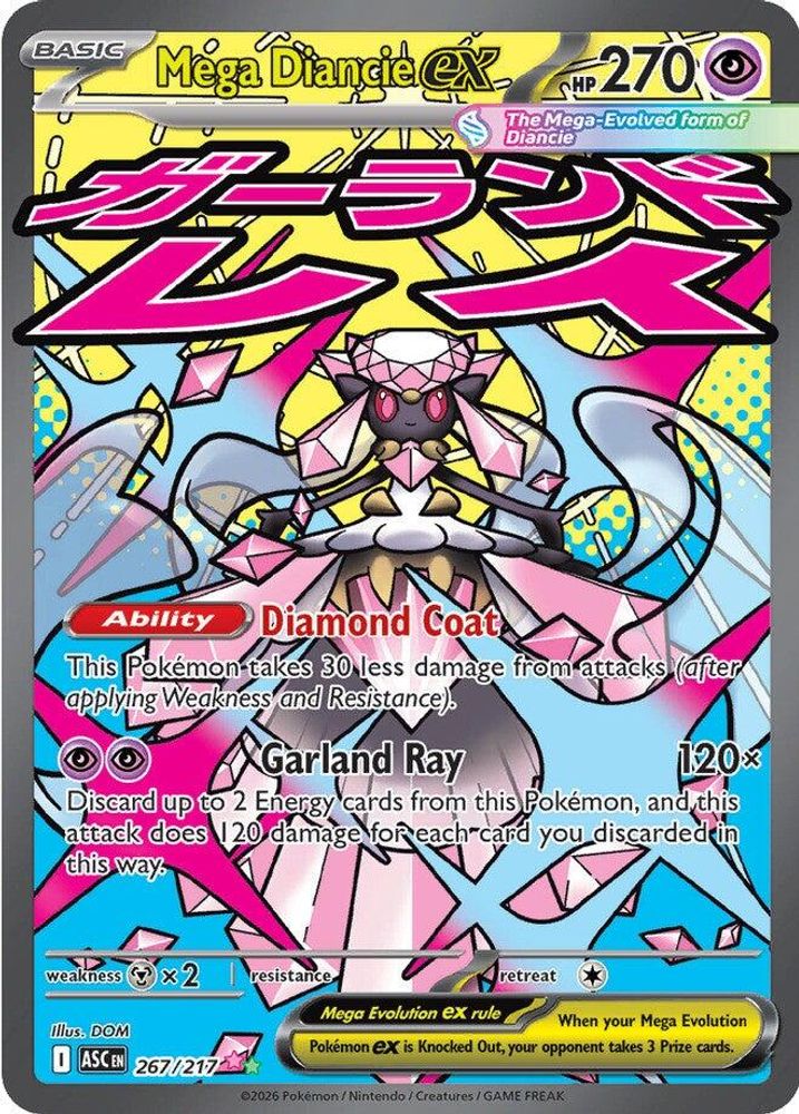 Mega Diancie ex 267/217 Mega Attack Rare Ascended Heroes NM/M