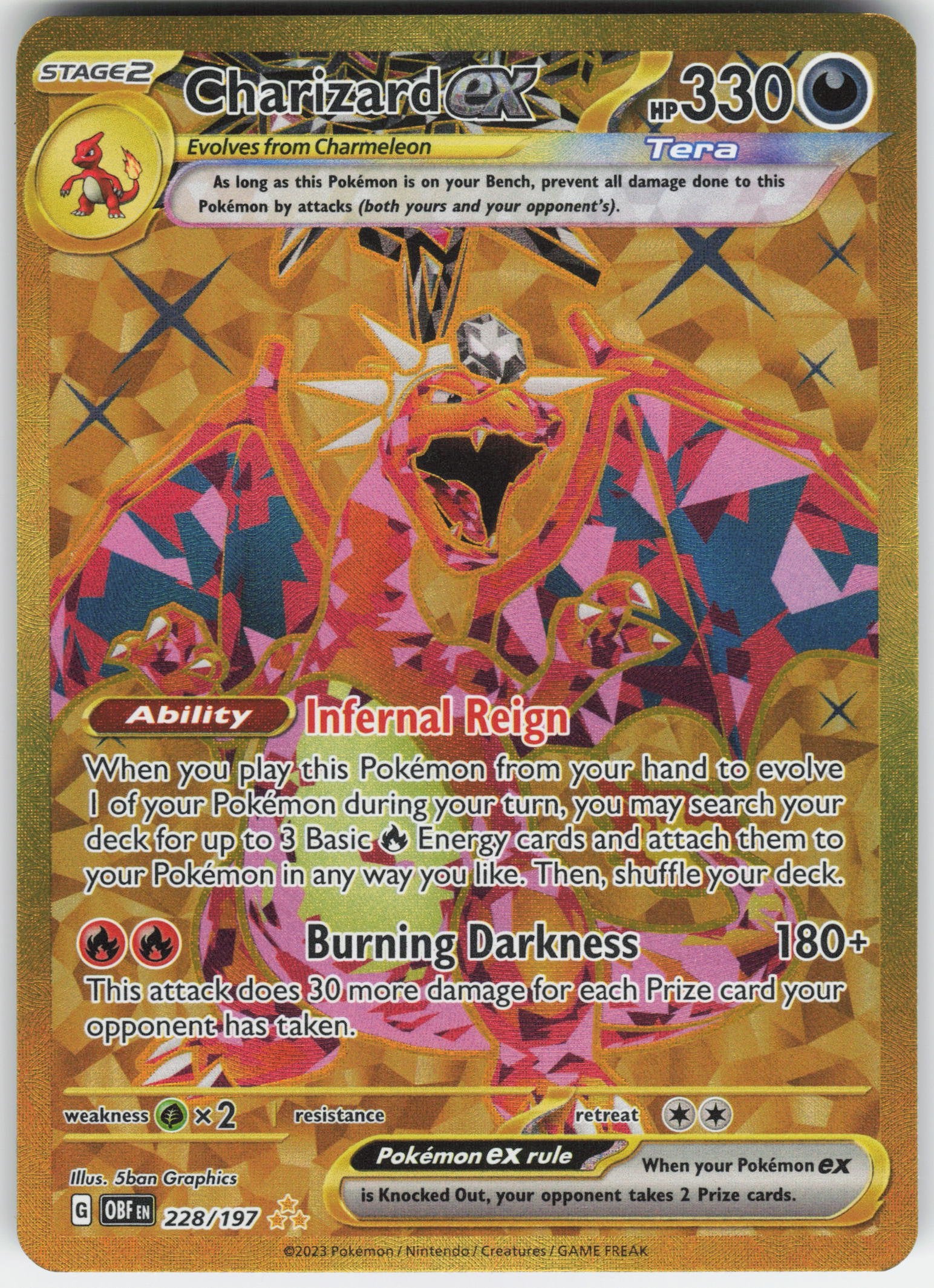 Charizard ex - Hyper Rare SV03: Obsidian Flames 228/197 NM