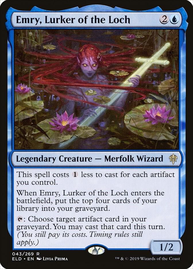 Emry, Lurker of the Loch 43 Rare Throne of Eldraine NM/M
