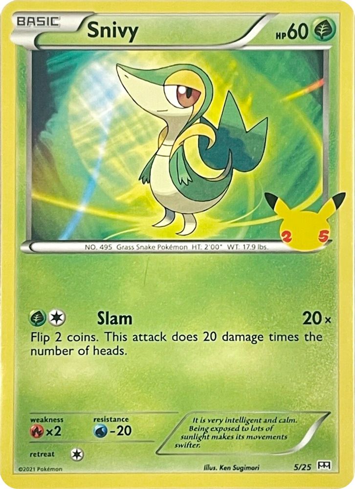 Snivy 005/025 Promo Holo McDonald's 25th Anniversary Promos NM/M