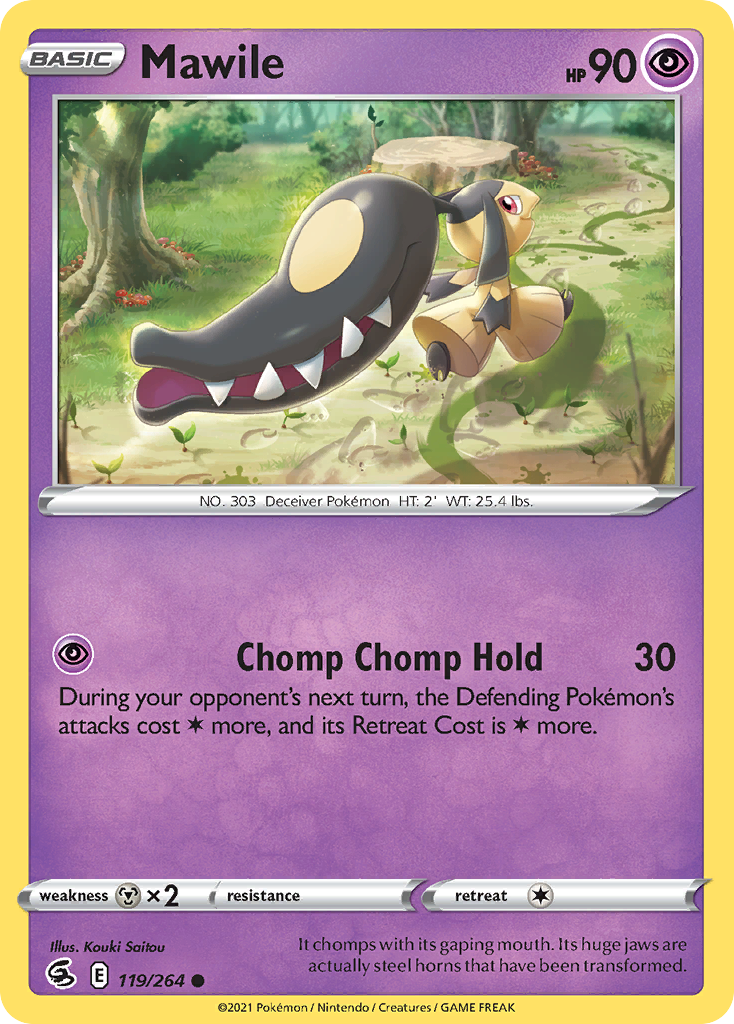 Mawile 119/264 Common Reverse Holo Fusion Strike NM/LP