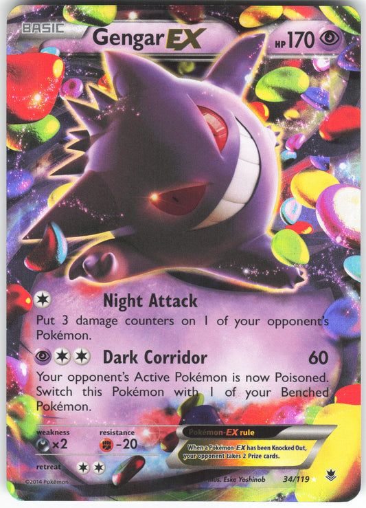 Gengar EX Ultra Rare XY - Phantom Forces 34/119 NM