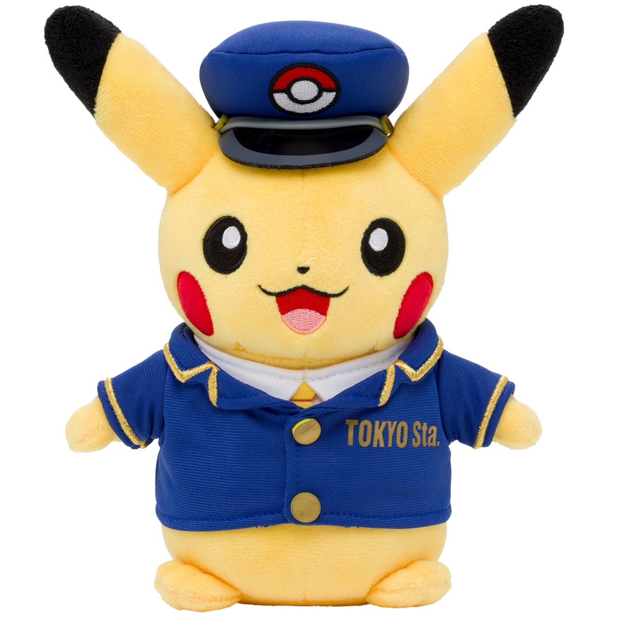 Pokemon Pikachu Plush Toy - Tokyo Station Limited Edition Pikachu Conductor Plush