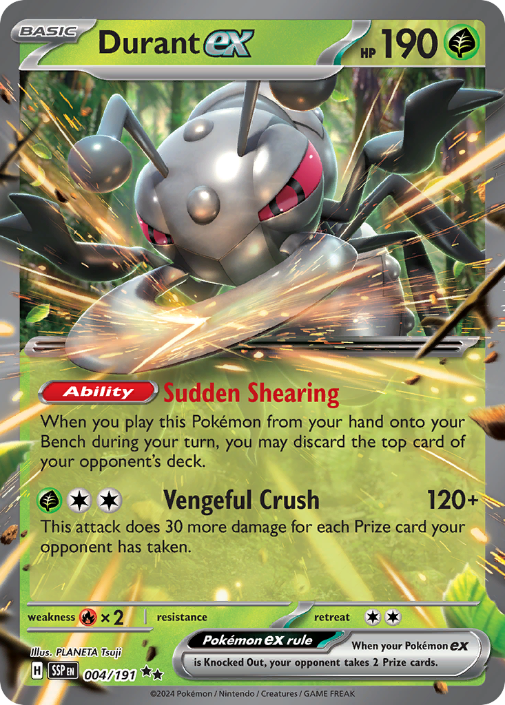 Durant ex 004/191 Double Rare Surging Sparks NM/M