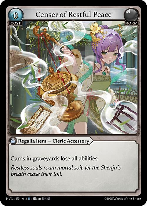 Censer of Restful Peace 012 Rare Abyssal Heaven NM/M