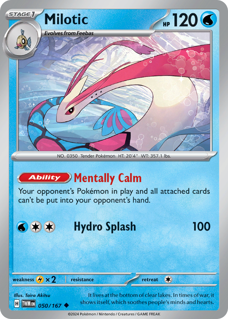Milotic 050/167 Uncommon Reverse Holo Twilight Masquerade NM/LP