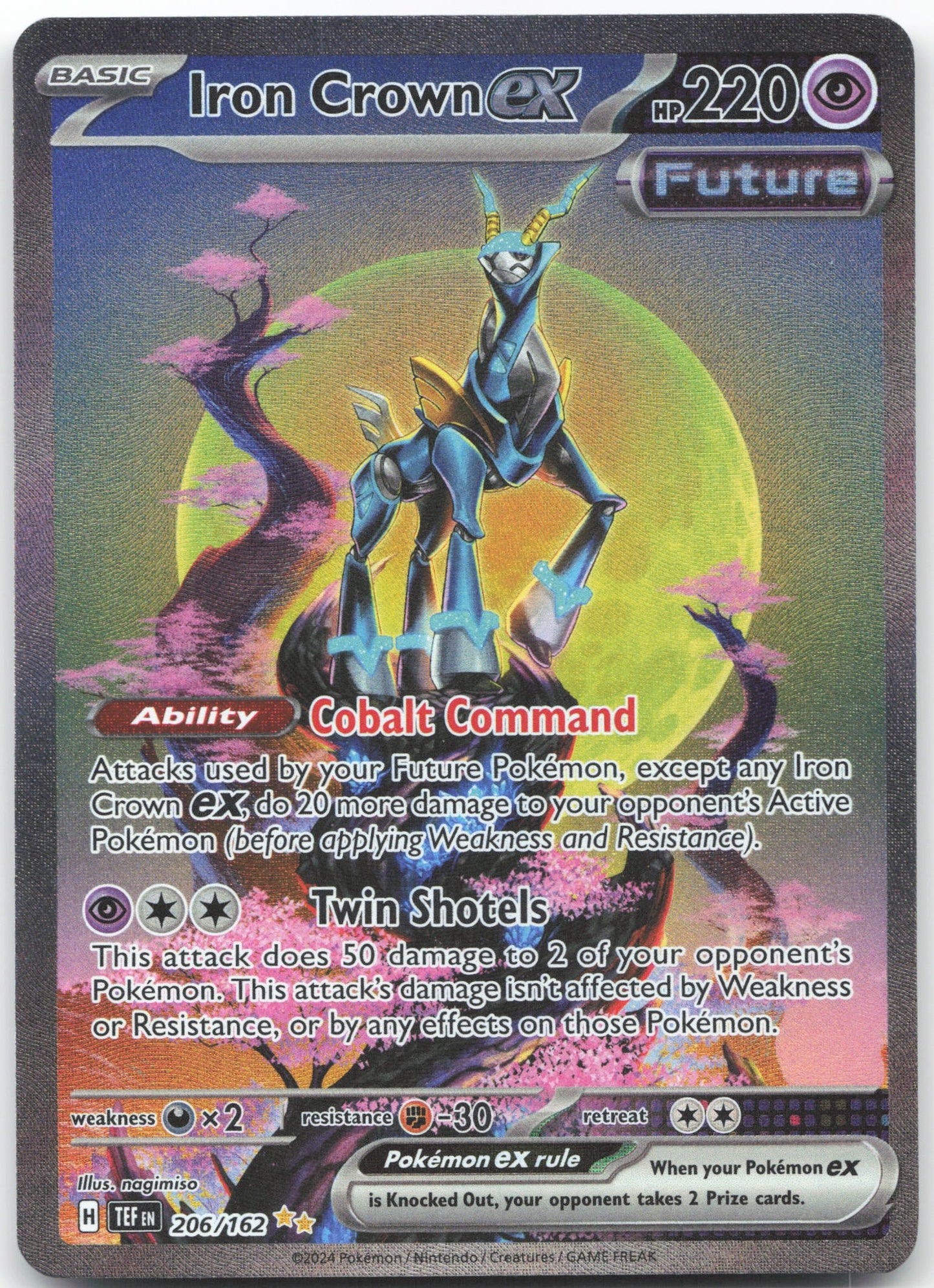 Iron Crown ex - Special Illustration Rare SV05: Temporal Forces 206/162 NM