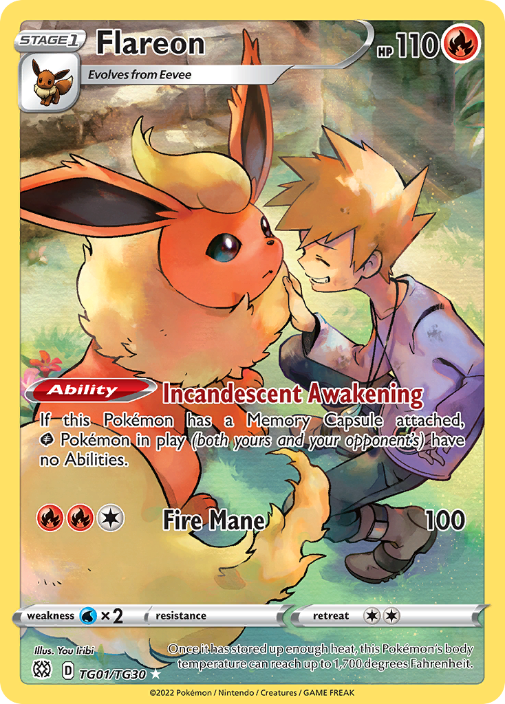 Flareon TG01/TG30 Trainer Gallery Rare Brilliant Stars Trainer Gallery Holo NM/M
