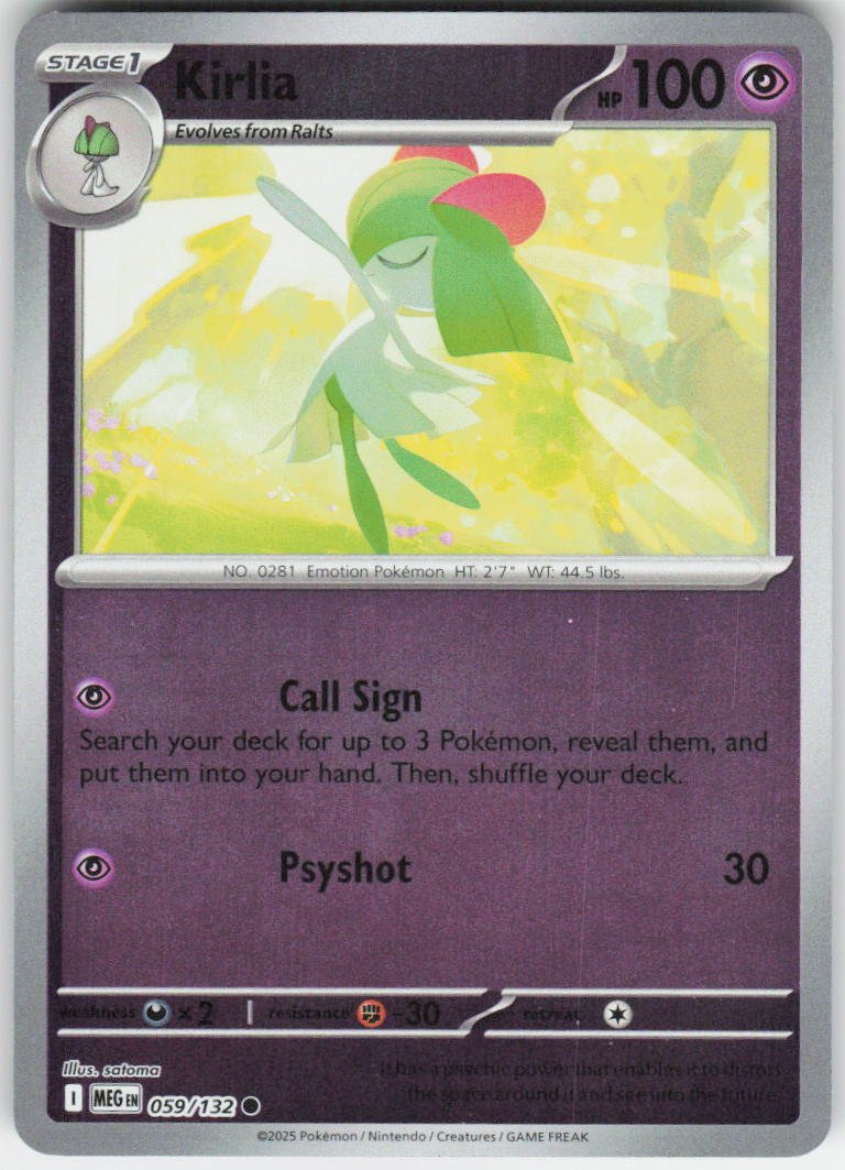 Kirlia Common ME01: Mega Evolution 059/132 NM