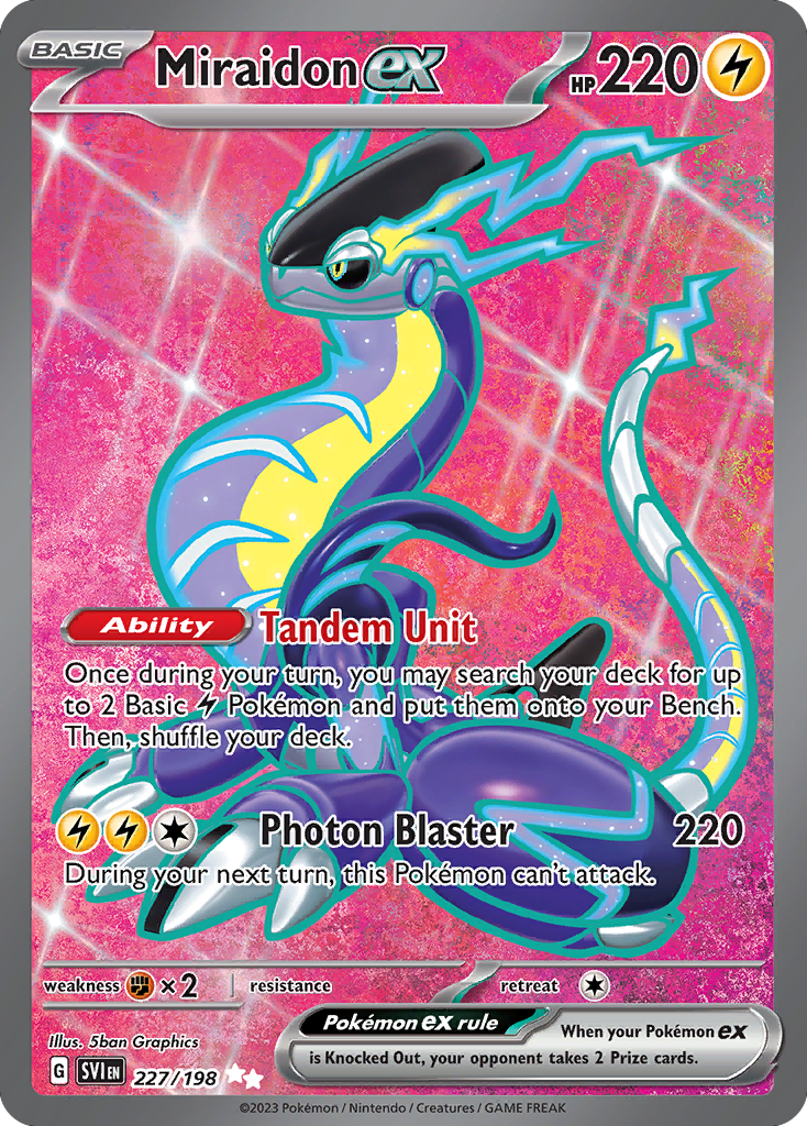 Miraidon ex 227/198 Ultra Rare Scarlet & Violet NM/M