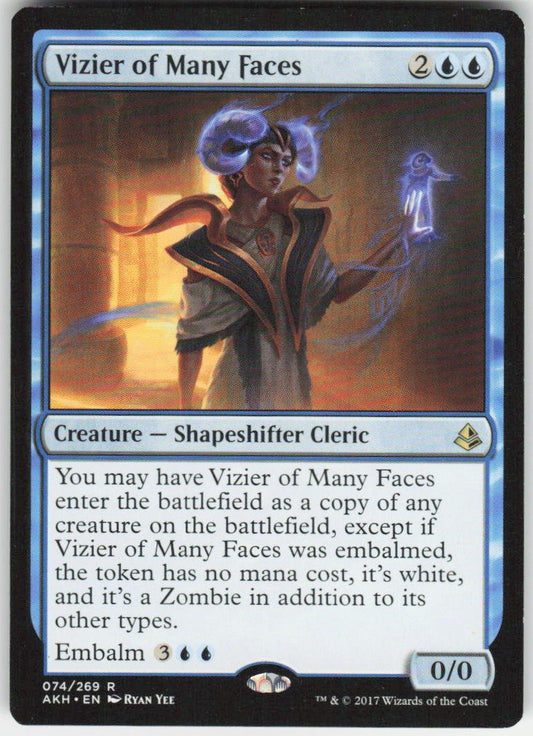 Vizier of Many Faces R Amonkhet 74 NM