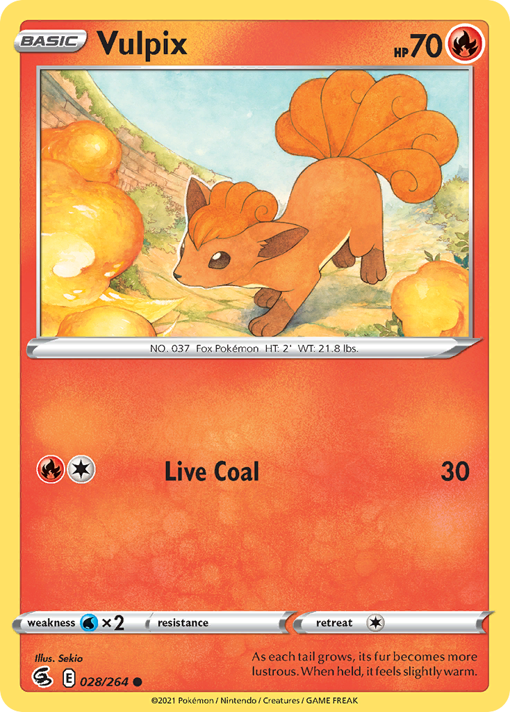 Vulpix 028/264 Common Reverse Holo Fusion Strike NM/LP