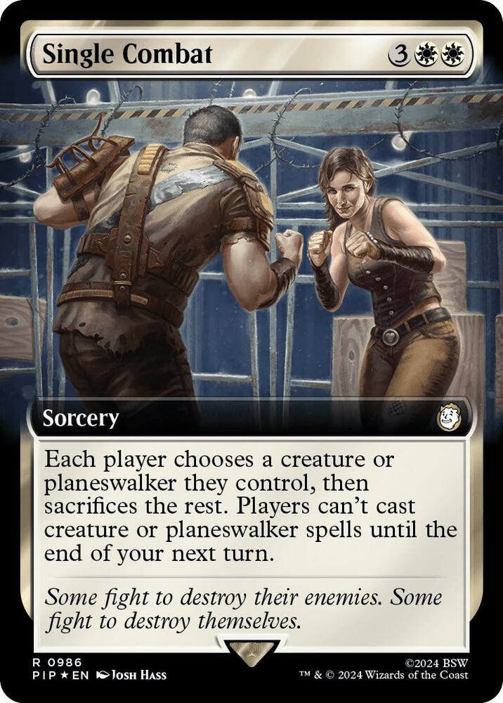 Single Combat (Extended Art) (Surge Foil) 986 Universes Beyond: Fallout Foil NM/M