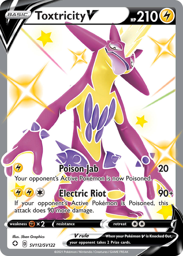 Toxtricity V SV112/SV122 V Rare Shining Fates Shiny Vault Holo NM/M
