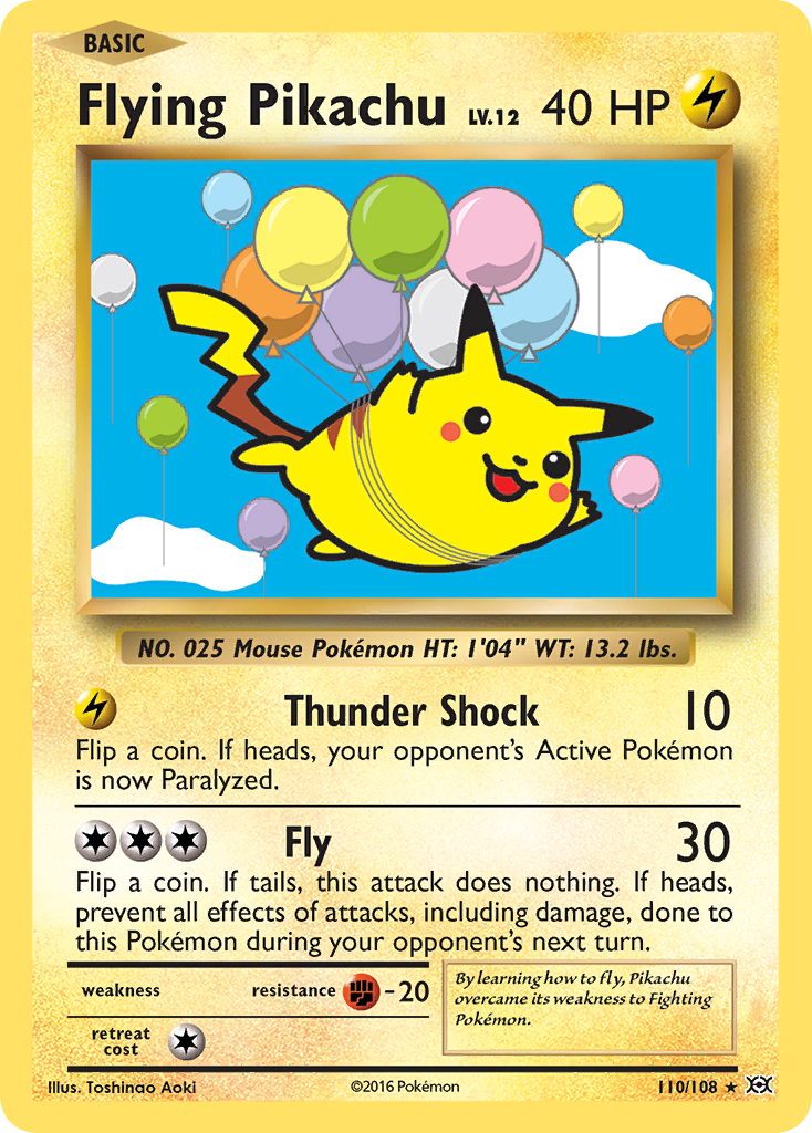 Flying Pikachu 110/108 Secret Rare Evolutions NM/M