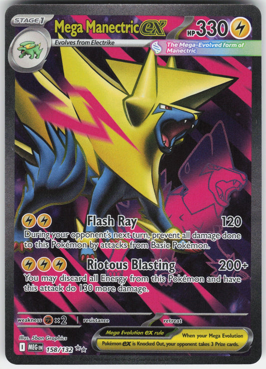 Mega Manectric ex - Ultra Rare ME01: Mega Evolution 158/132 NM