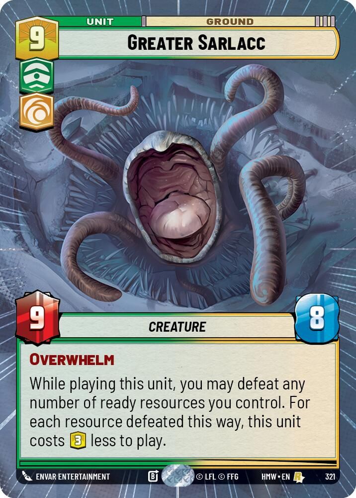 Greater Sarlacc (Hyperspace) 321 Rare Homeworlds NM/M