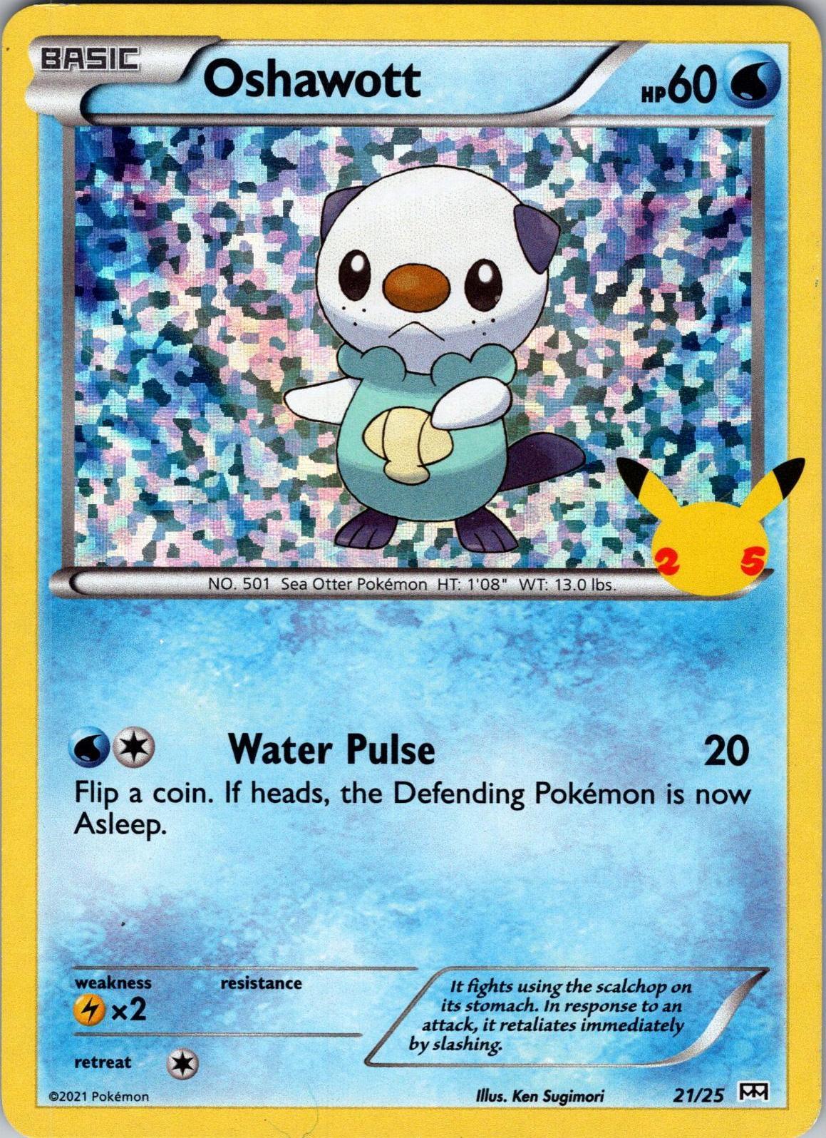 Oshawott 021/025 Promo Holo McDonald's 25th Anniversary Promos NM/LP