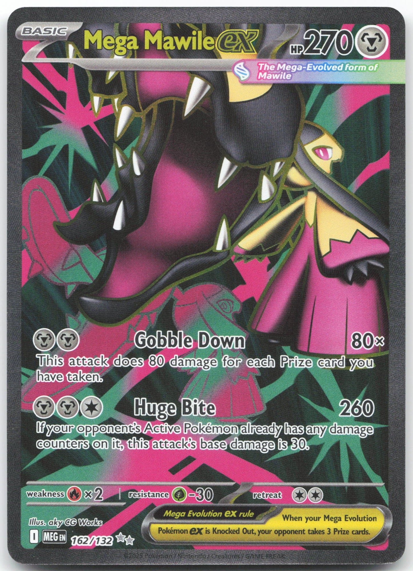 Mega Mawile ex - Ultra Rare ME01: Mega Evolution 162/132 NM