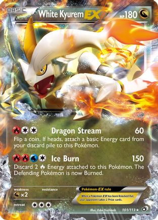 White Kyurem EX 101/113 Ultra Rare Legendary Treasures Holo NM/M