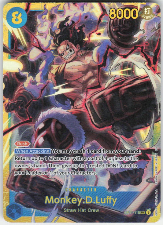 Monkey.D.Luffy (118) SEC A Fist of Divine Speed OP11-118 NM