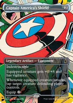 Captain America's Shield (Borderless) (0317) 317 Rare Marvel Super Heroes NM/M
