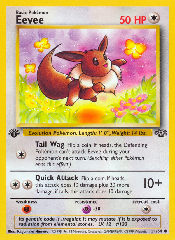 Eevee 51/64 Common Jungle Unlimited NM/M