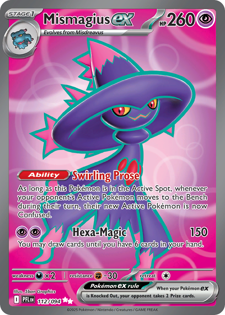Mismagius ex 112/094 Ultra Rare Phantasmal Flames NM/M