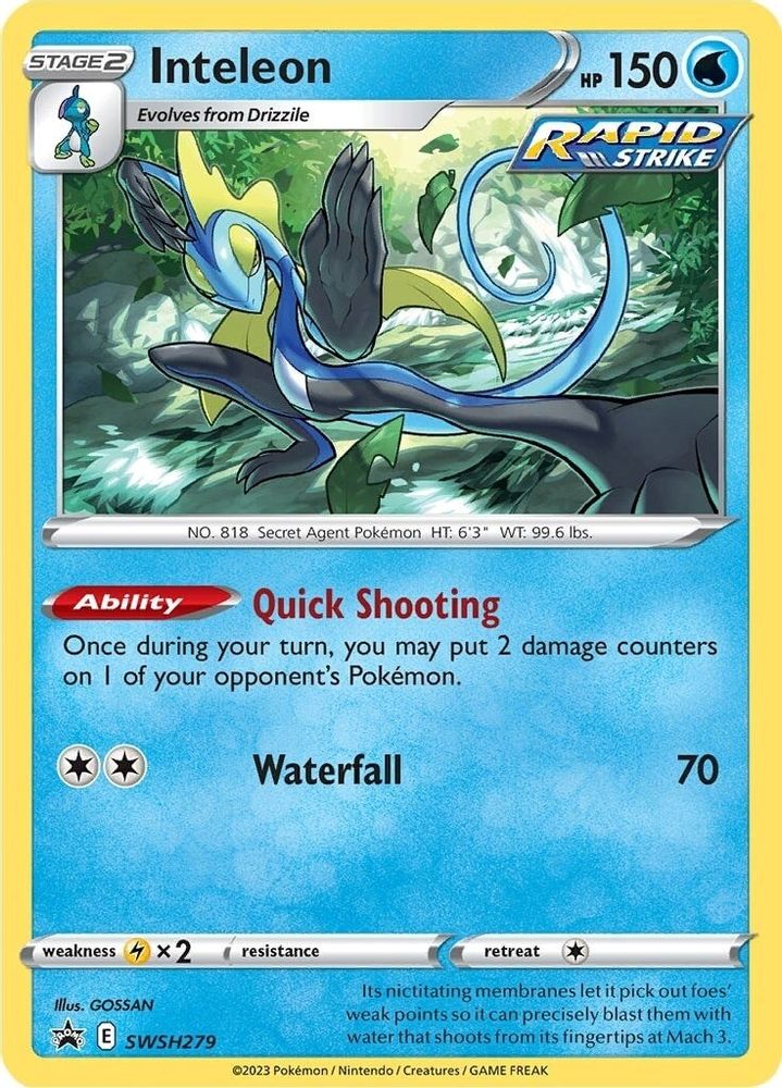 Inteleon SWSH279 Promo Sword & Shield Promo Holo NM/LP
