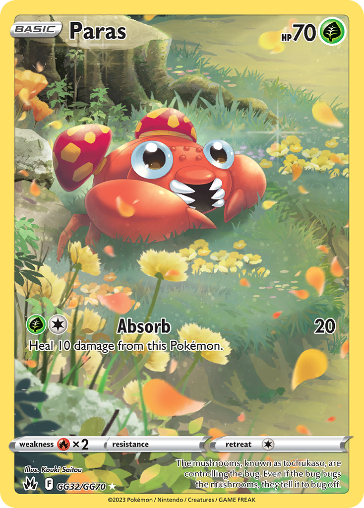 Paras GG32/GG70 Trainer Gallery Rare Crown Zenith Galarian Gallery Holo NM/M