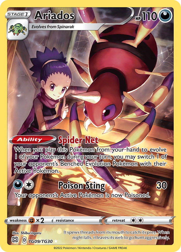 Ariados TG09/TG30 Trainer Gallery Rare Brilliant Stars Trainer Gallery Holo NM/M