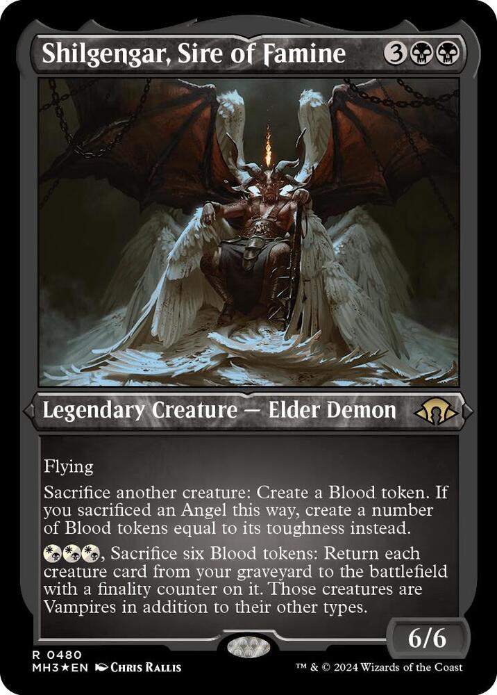 Shilgengar, Sire of Famine (Foil Etched) 480 Rare Modern Horizons 3 Foil NM/M