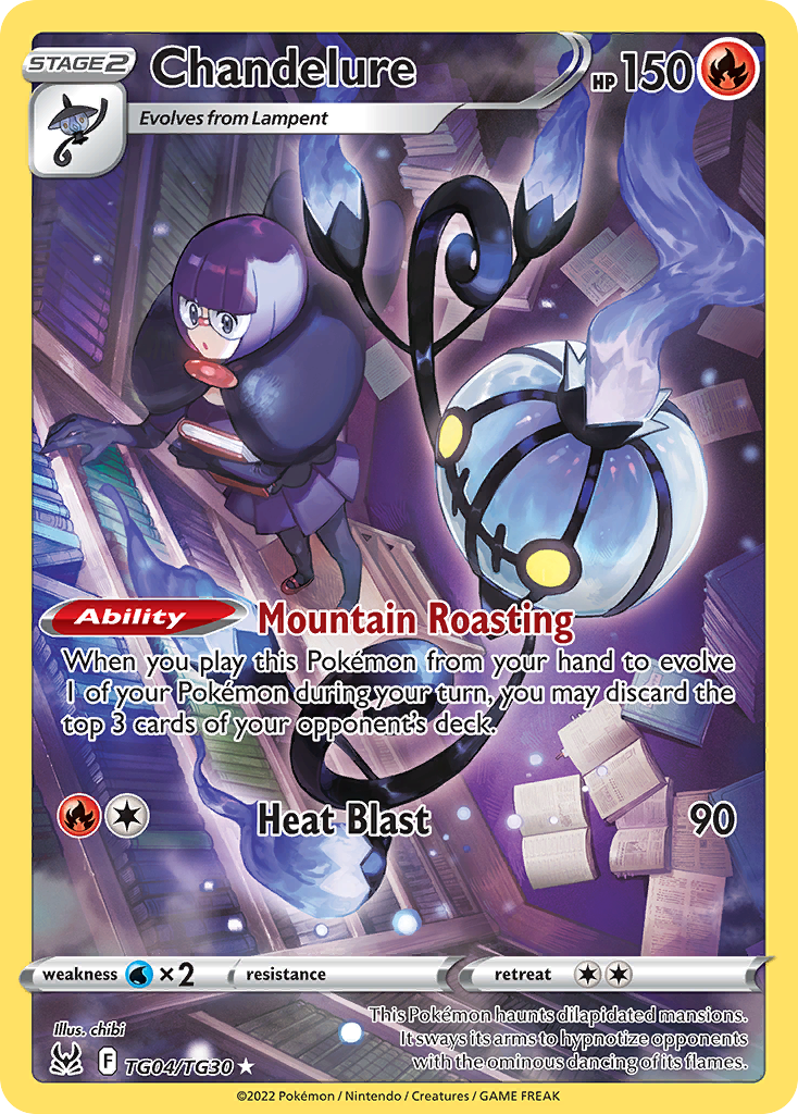 Chandelure TG04/TG30 Trainer Gallery Rare Lost Origin Trainer Gallery Holo NM/M