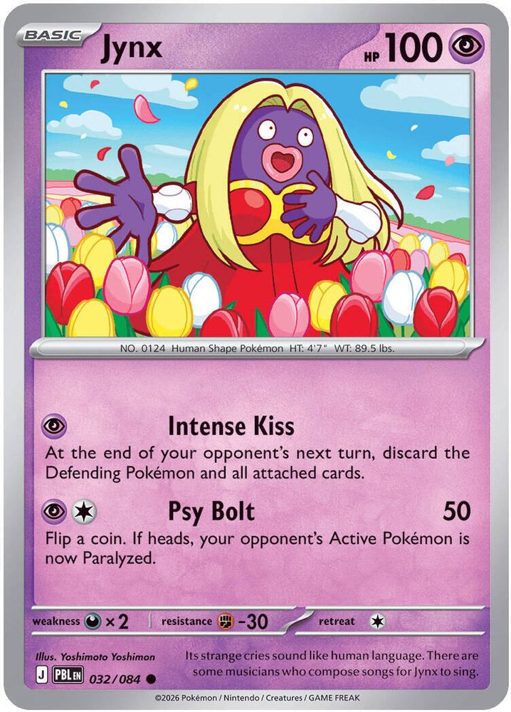 Jynx 032/084 Common Reverse Holo Pitch Black NM/M