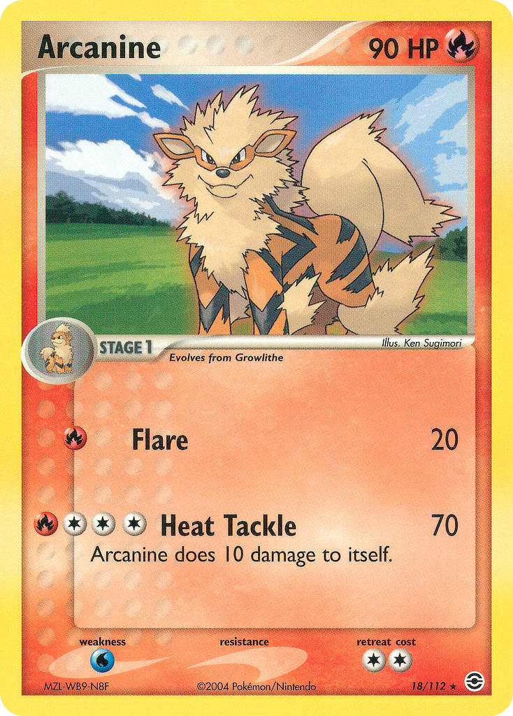 Arcanine 18/112 Rare FireRed & LeafGreen LP