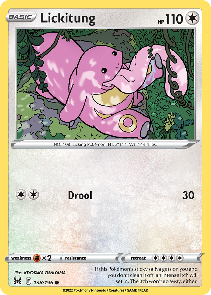 Lickitung 138/196 Common Reverse Holo Lost Origin NM/LP