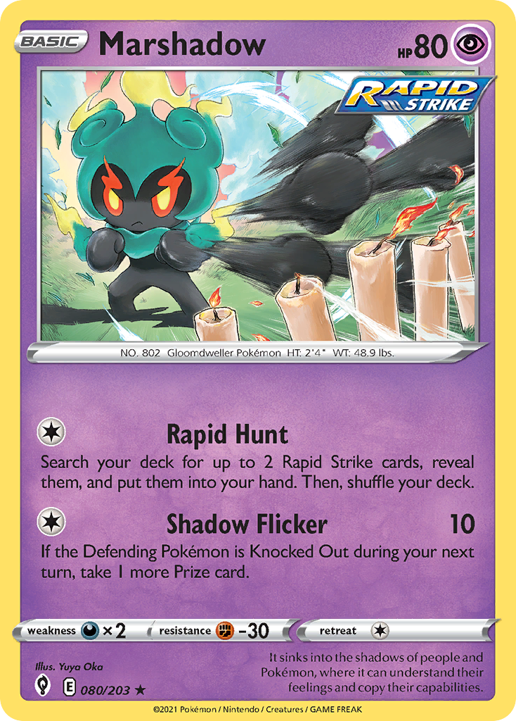 Marshadow 080/203 Rare Evolving Skies Holo NM/LP
