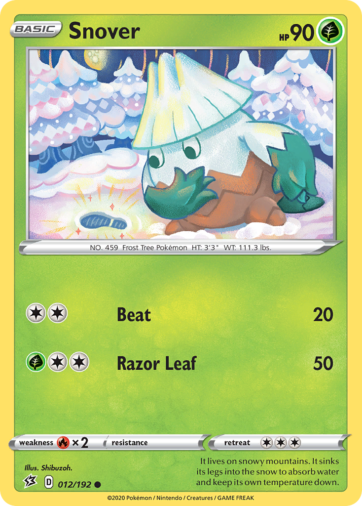 Snover 012/192 Common Reverse Holo Rebel Clash NM/LP