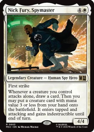 Nick Fury, Spymaster 603 Foil Rare Commander: Marvel Super Heroes NM/M