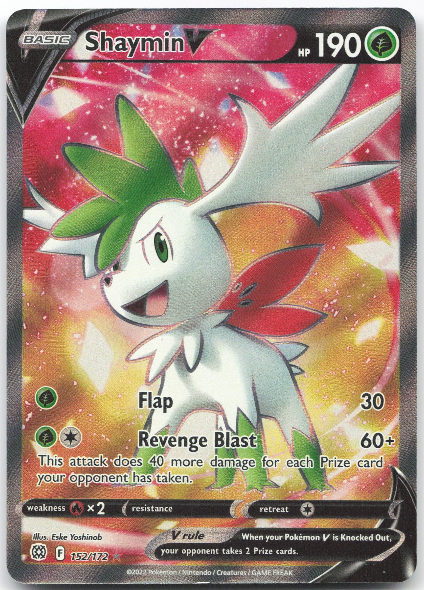 Shaymin V (Full Art) Ultra Rare SWSH09: Brilliant Stars 152/172 NM