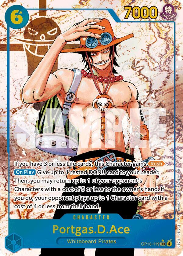 Portgas.D.Ace (119) (Parallel) OP13-119 Carrying On His Will Foil NM/M