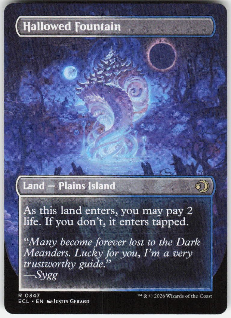 Hallowed Fountain (Borderless) R Lorwyn Eclipsed 347 NM (Back)