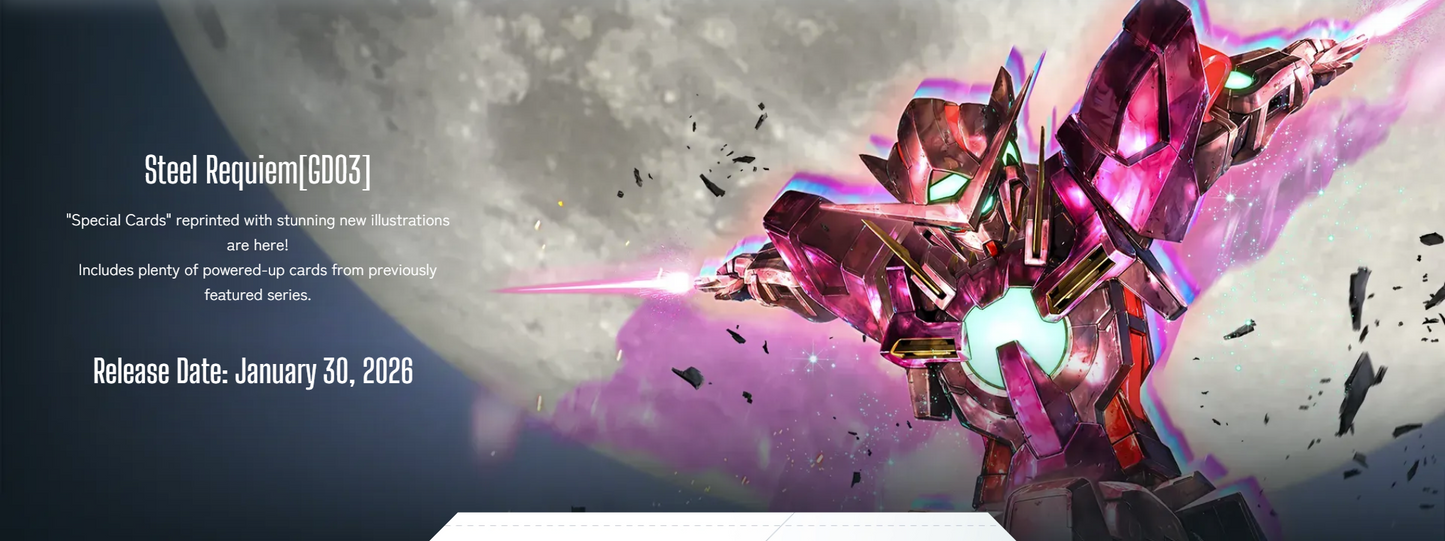 Raptor Games - GUNDAM CARD GAME Steel Requiem GD03 Release Event | Friday 30th January 7pm