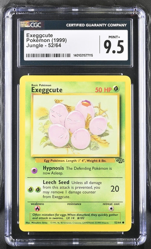 CGC 9.5 Pokemon Jungle Exeggcute 52/64